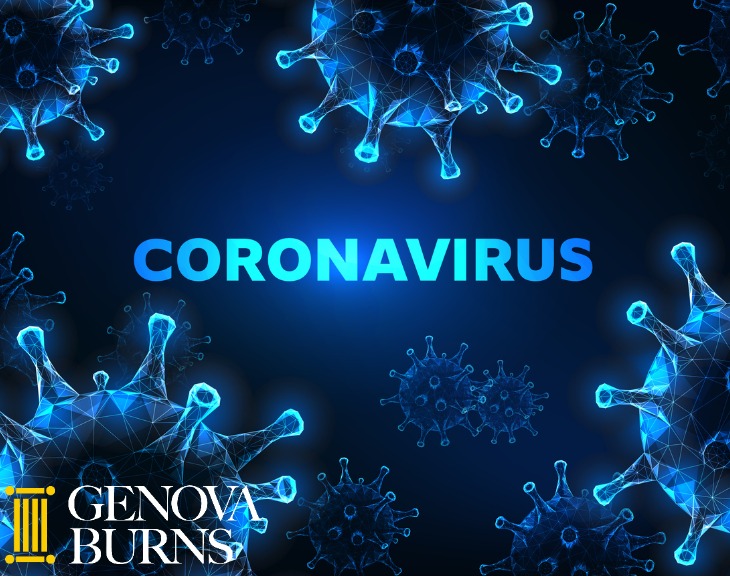 Coronavirus image with Genova Burns LLC logo